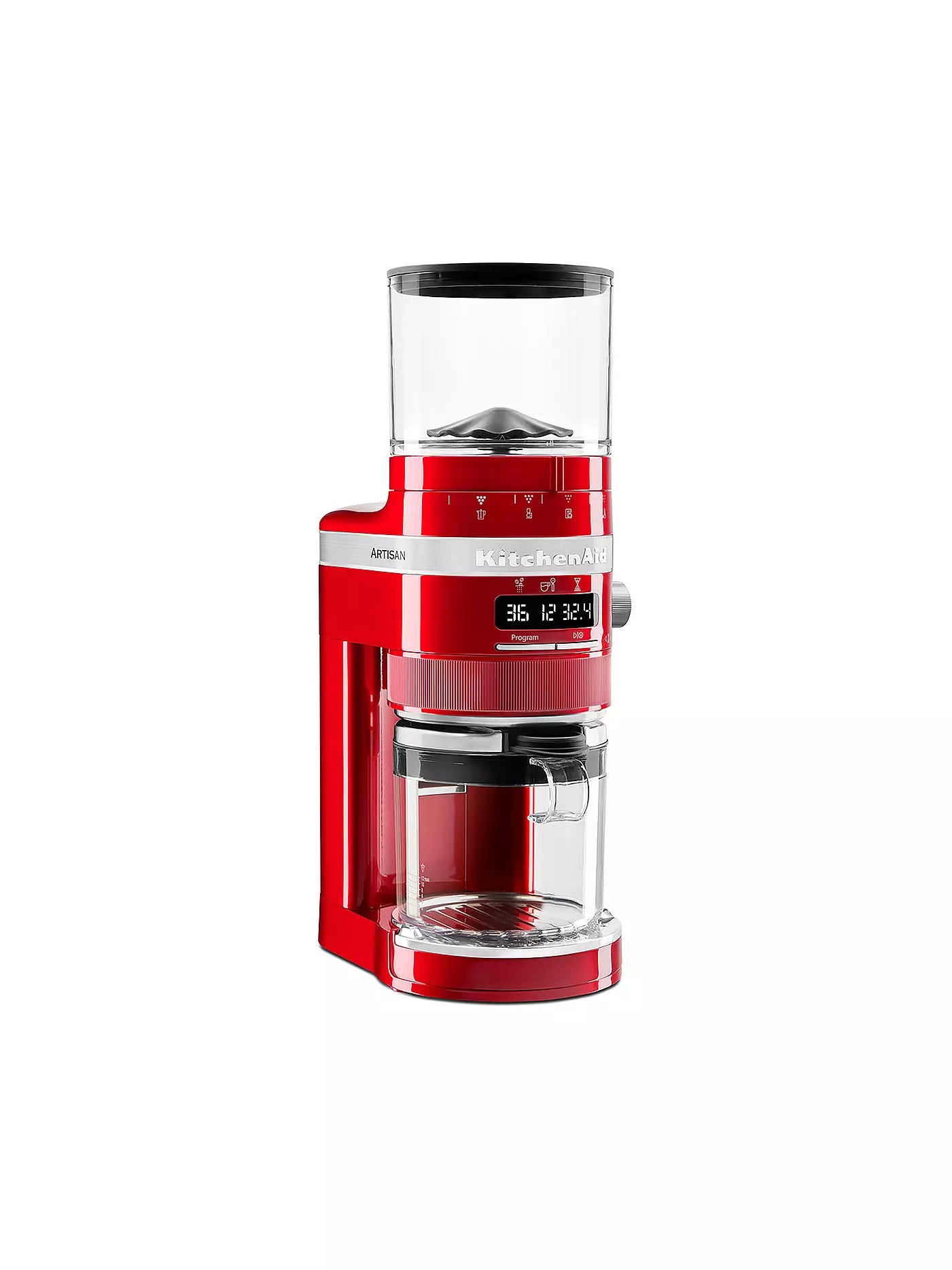 KitchenAid elektrische Kaffeemühle Artisan in Liebesapfelrot 5KCG8433ECA Profil